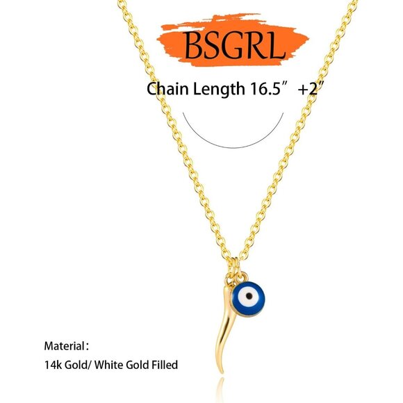 ⚡Italian Horn Softball Compass Heart Interlocking Circle Dianty Necklace - Picture 5 of 7